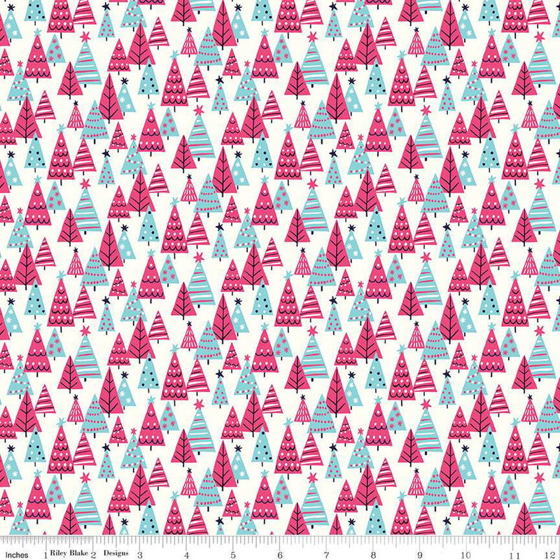 Deck the Halls Happy Forest B Fabric