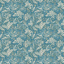 Autumn Woodland - Rustling Grasses B - Blue - Yardage