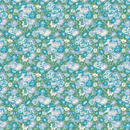 Palace Gardens  - Buckingham Blooms D - Blue - Yardage