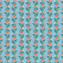 Palace Gardens  - Regal Stripe C - Blue - Yardage