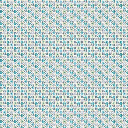 Palace Gardens  - Royal Posies D - Blue - Yardage