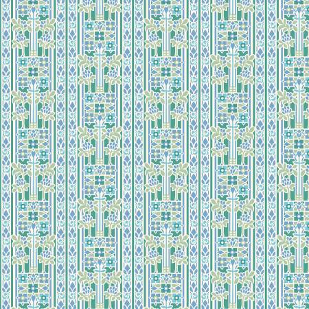 Palace Gardens  - Stately Gardens D - Blue - Yardage
