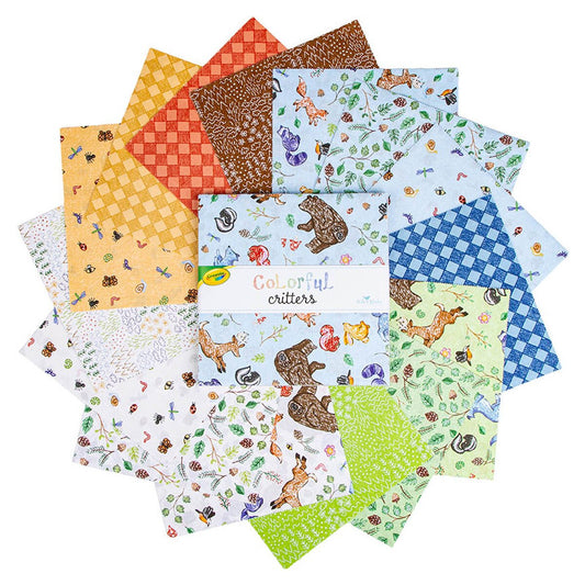Colorful Critters -  10" Squares, 42 pcs - Layer Cake