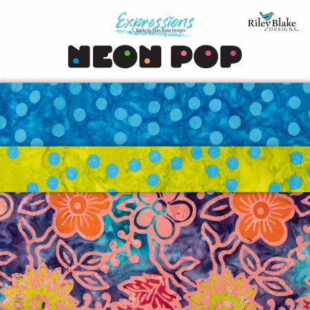 Expressions Batiks Neon Pop Layer Cake