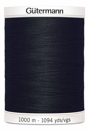 Gutermann - Polyester All Purpose Thread - 1000 m/1094 yds - #10 - Black
