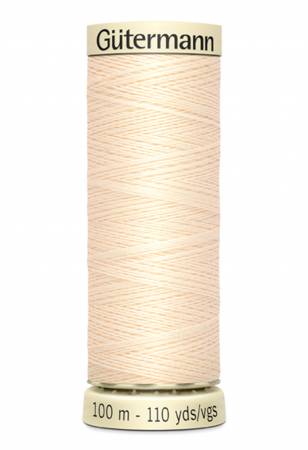 Gutermann - Polyester All Purpose Thread - 100m/110yds - #800 - Ivory