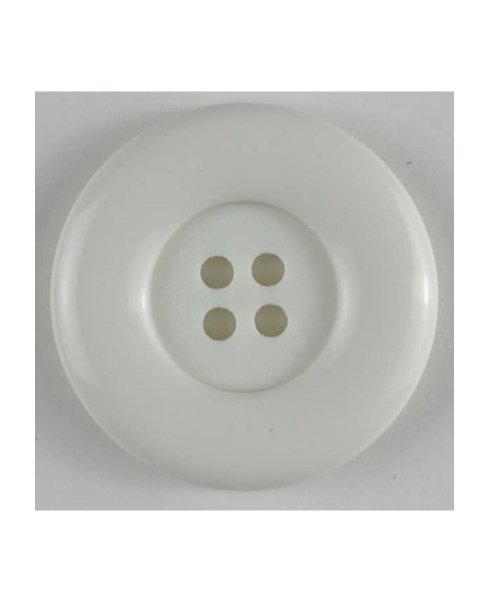 50mm Circle White Button