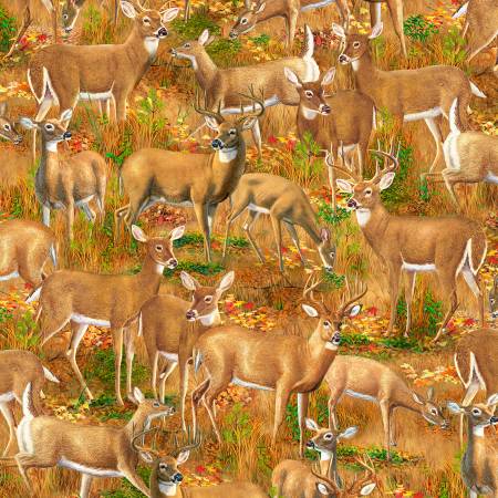 Forest Light Packed Deer Orange Yardage