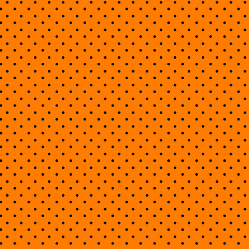 Priscilla's Polkas Orange/Black Fabric