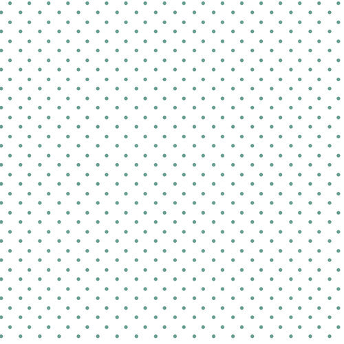 Priscilla's Polkas White/Green Fabric