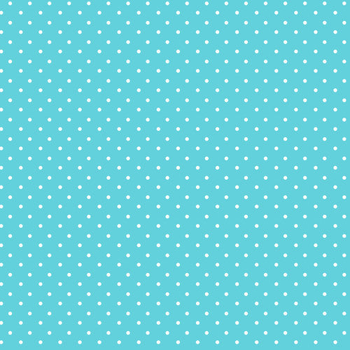 Priscilla's Polkas Aqua/White Fabric