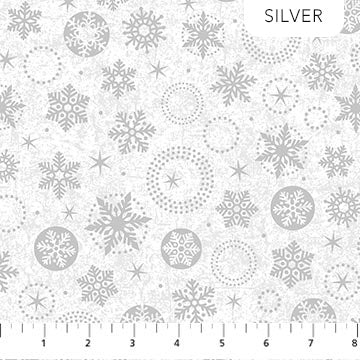 Winterlude Silver Winterful Fabric