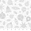 Wintry Lustre - Opulent Ornament - Gray and Silver - Yardage