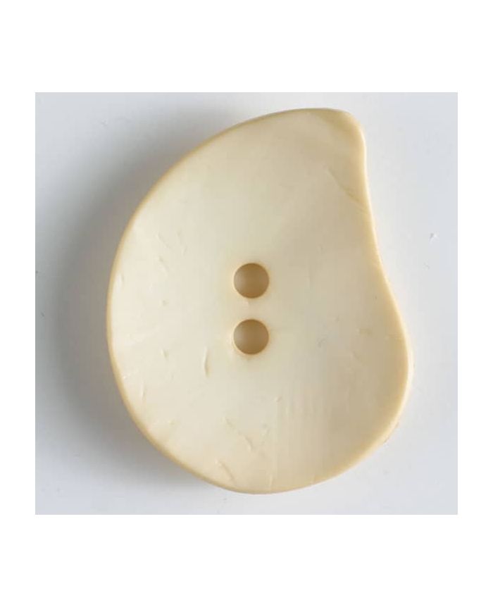 50mm Teardrop Beige Button