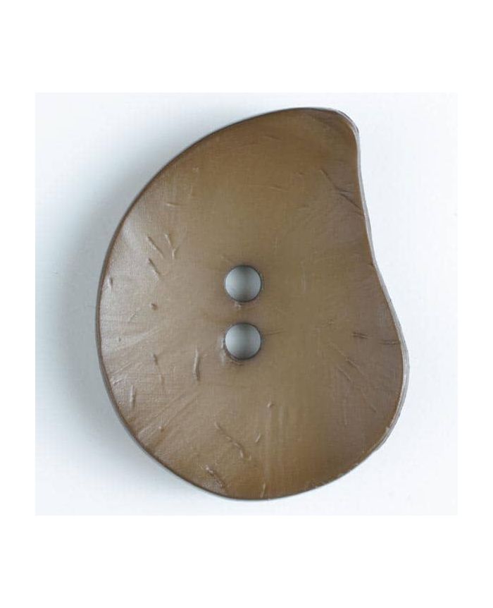 50mm Teardrop Brown Button