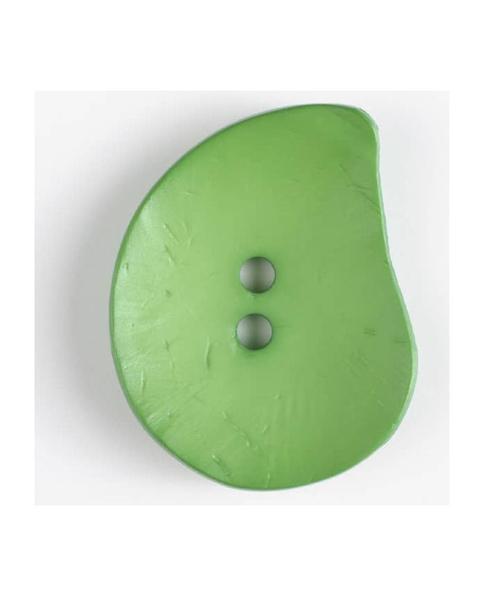 50mm Teardrop Pear Green Button