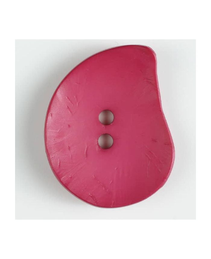 50mm Teardrop Dark Pink Button