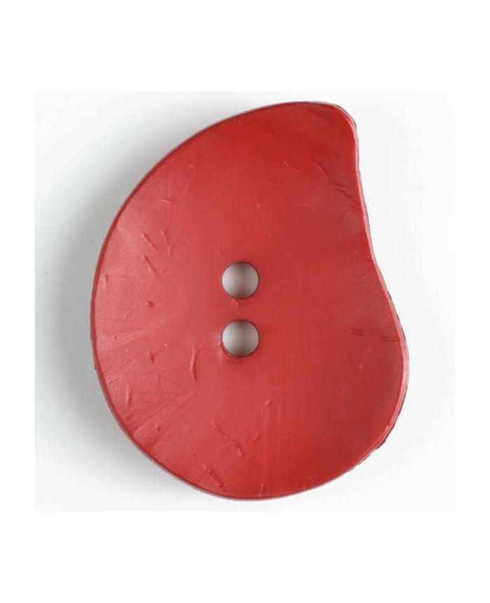 50mm Teardrop Red Button