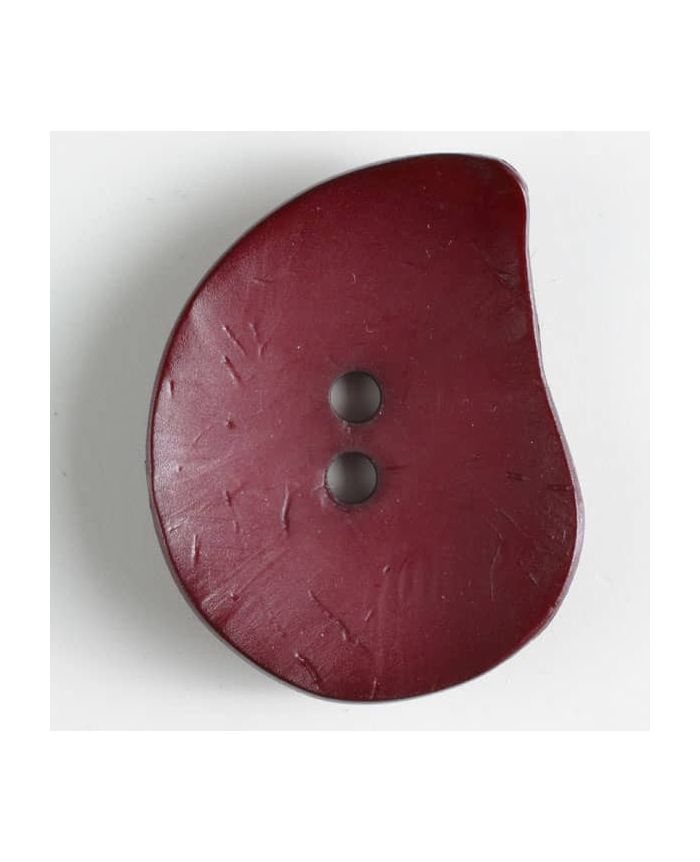 50mm Teardrop Wine Red Button