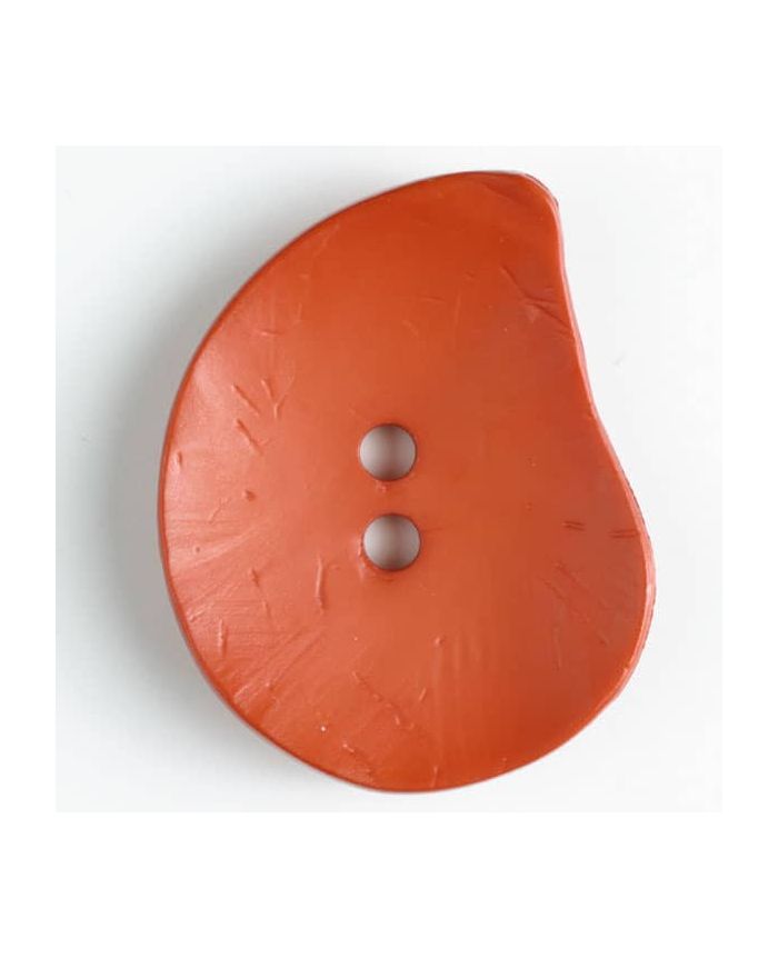 50mm Teardrop Dark Orange Button