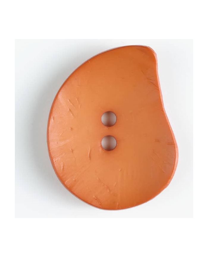 50mm Teardrop Orange Button