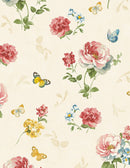 Blushing Meadow - Large Floral All Over - Cream - Yardage