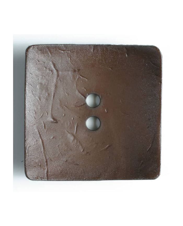 60mm Square Dark Brown Button