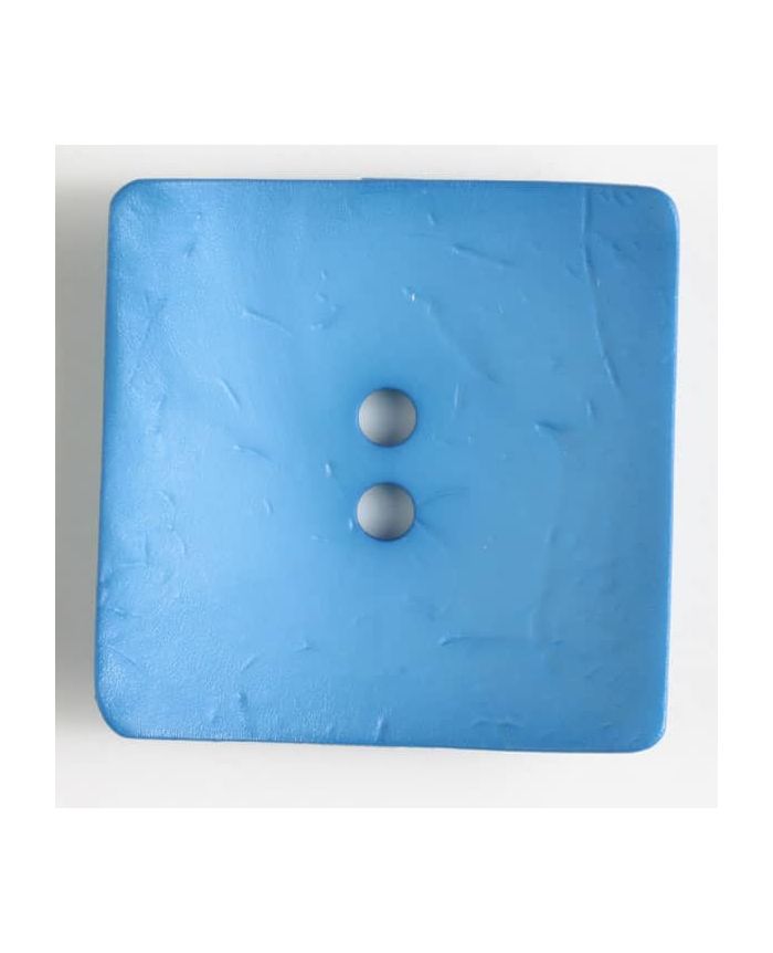 60mm Square Cerulean Button