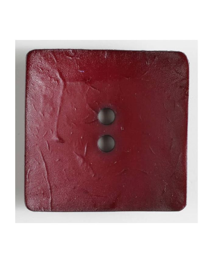 60mm Square Wine Red Button