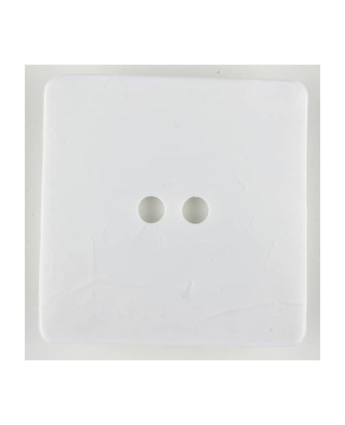 60mm Polyamide Square White Button