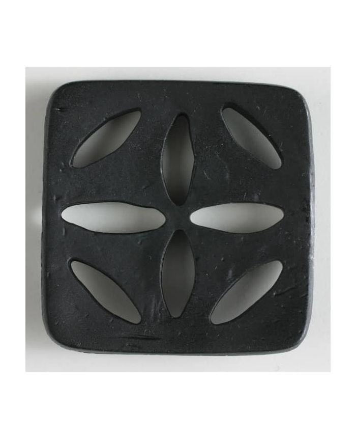 60mm Square Black Button