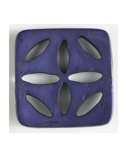 60mm Square Violet Button