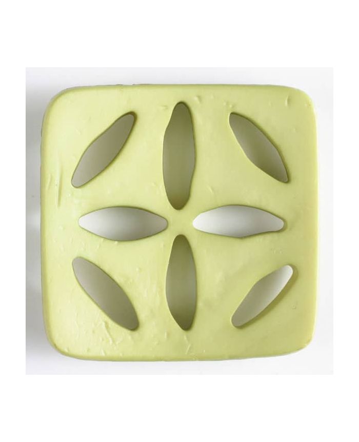 60mm Square Lime Green Button