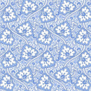 Blue Belle - White Paisley  - Yardage