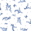 Blue Belle - White Tossed - Yardage
