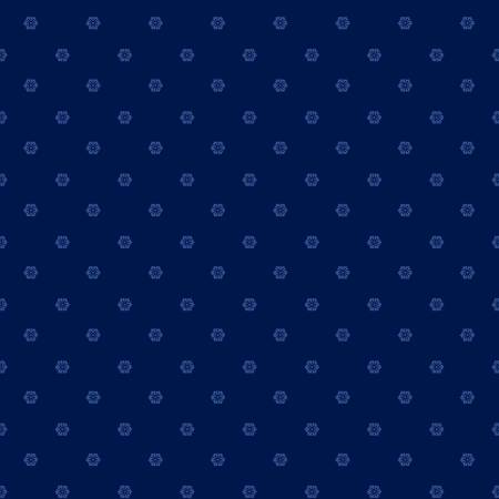 Blue Belle - Navy Flower Dot - Yardage