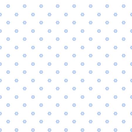 Blue Belle - White Flower Dot  - Yardage