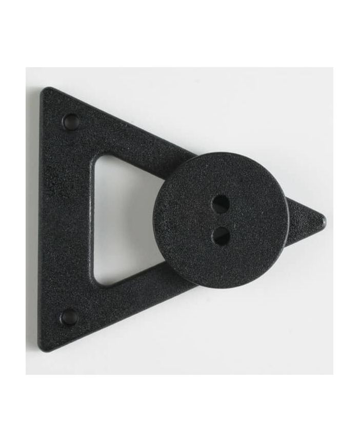 70mm Closure with Button Light Black