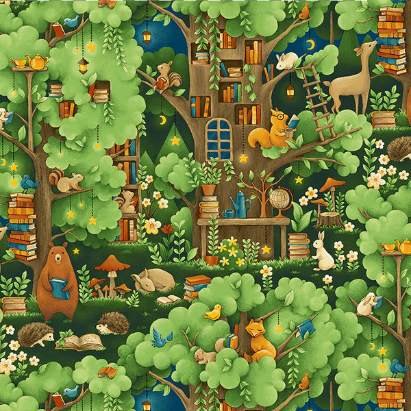 Forest Fables Animal Village Fabric