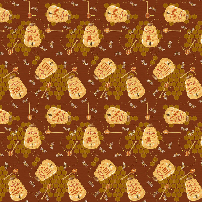 Fall Flavors Honey Brown Fabric