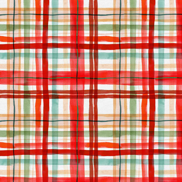 Crimson Christmas Plaid Fabric