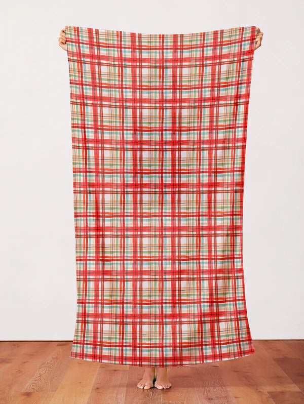 Crimson Christmas Plaid Fabric