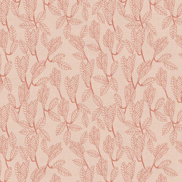 A Walk in the Woods Light Pink Leaves Yardage