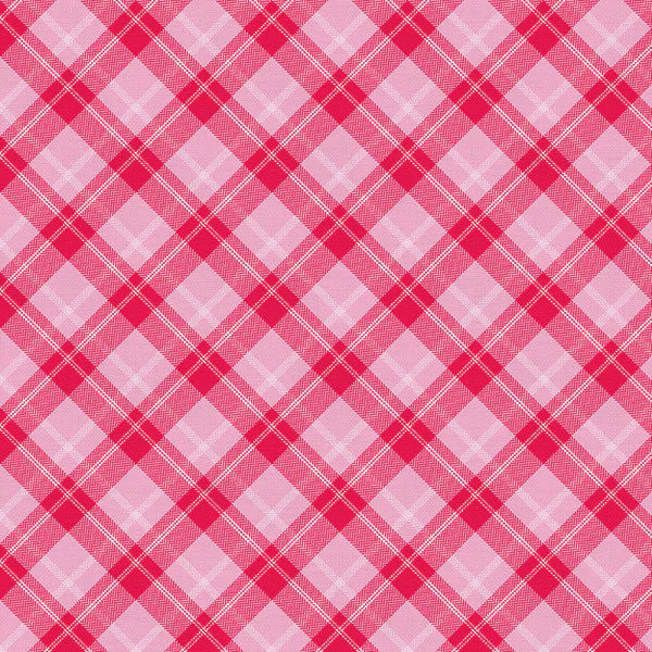 Playful Plaids Red Pink Yardage