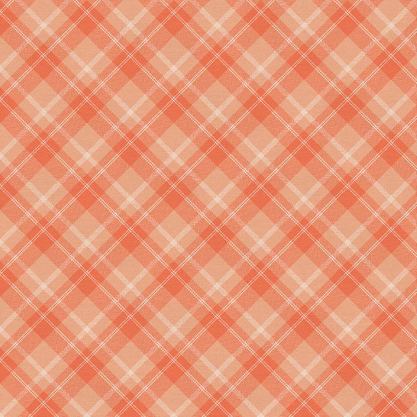 Playful Plaids Orange Fabric