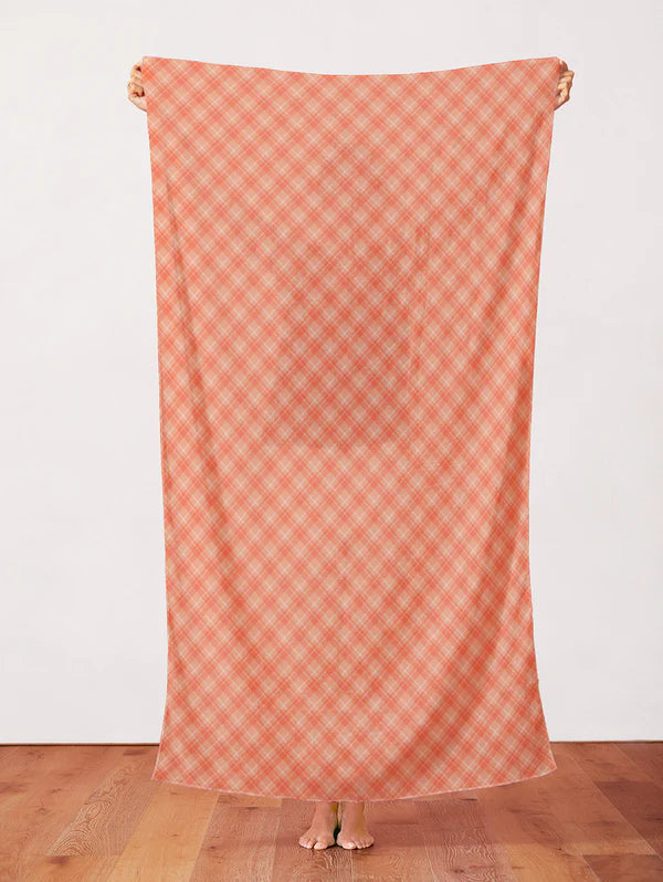 Playful Plaids Orange Fabric