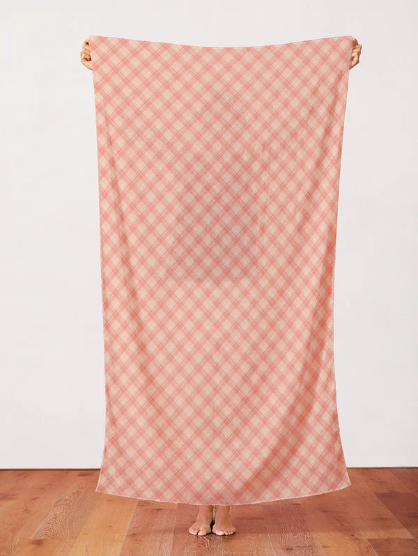 Playful Plaids Peach Fabric