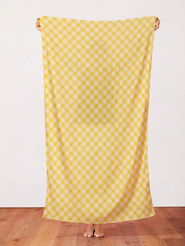 Playful Plaids Light Yellow Fabric