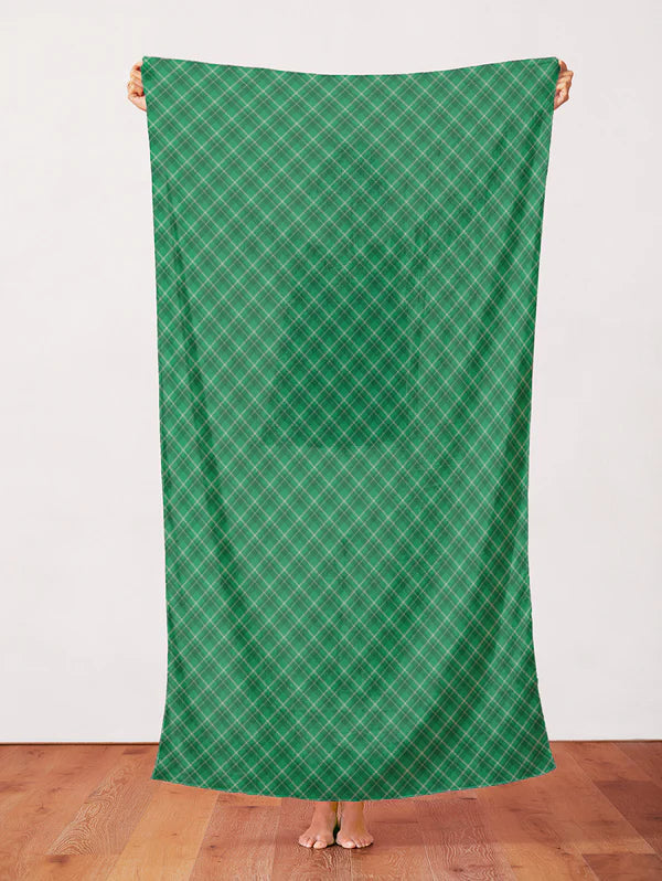 Playful Plaids Dark Green Fabric