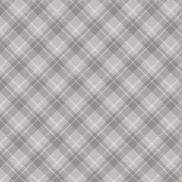 Playful Plaids Light Grey Fabric